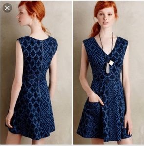Plenty by Tracy Reese Petite Denim pattern dress